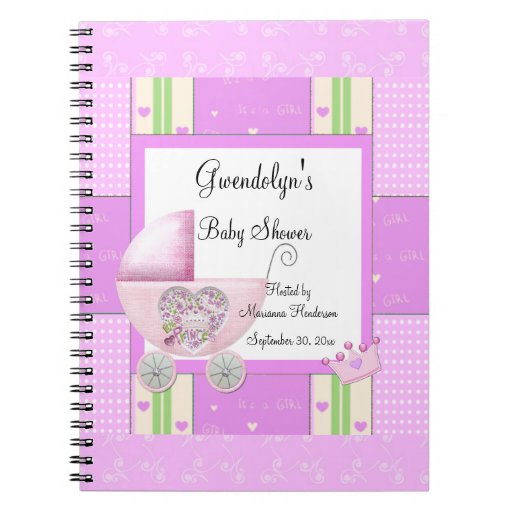 Pink Princess Baby Shower Spiral Notebook Zazzle