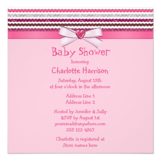 Pink Princess Ballerina Kitty Cat Baby Shower Invitation