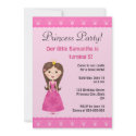 Pink princess birthday party invitation invitation