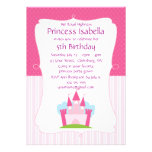 Pink Princess Castle Birthday Custom Invites