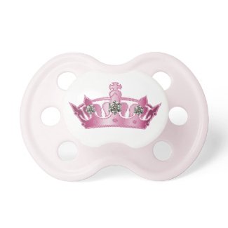 Pink Princess Crown Baby Pacifier