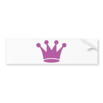 pink princess crown bumper stickers
