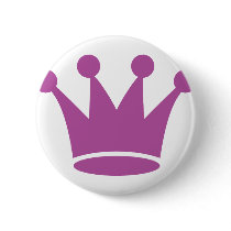 pink princess crown buttons
