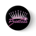 Pink Princess Crown buttons
