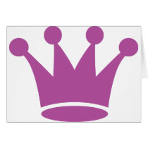 pink princess crown cards