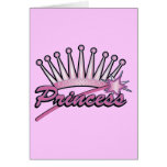Pink Princess Crown Greeting Card