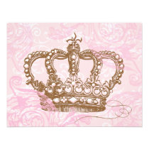 Pink Princess Crown Invitations invitations