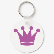 pink princess crown keychains