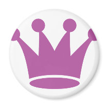 pink princess crown magnets