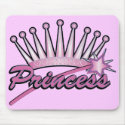 Pink Princess Crown mousepad