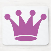 pink princess crown mousepads