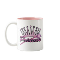 Pink Princess Crown Coffee Mugs