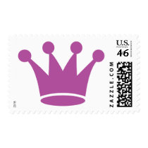 pink princess crown postage