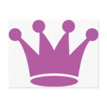 pink princess crown postcards by TomaniacLines pink princess crown postcards
