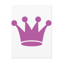 pink princess crown postcards