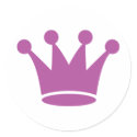 pink princess crown stickers