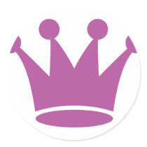 pink princess crown stickers