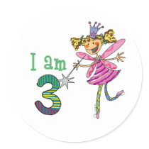 Pink princess fairy (age 3) stickers