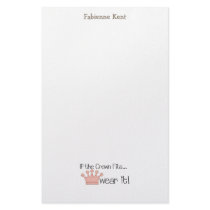 Pink Princess · If the Crown Fits ... Stationery Design