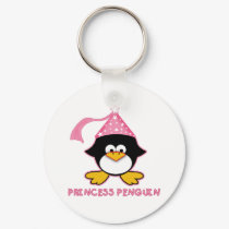 Pink Princess Penguin keychains by penguinbaby Pink Princess Penguin keychains