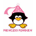 Pink Princess Penguin t-shirts