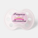 Pink Princess Personalized Pacifier pacifiers