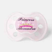 Pink Princess Personalized Pacifier
