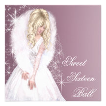 Pink Princess Sweet 16 Birthday Party Invites