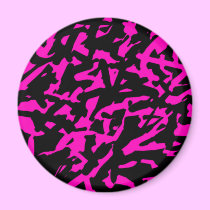 Pink Print Magnet magnets