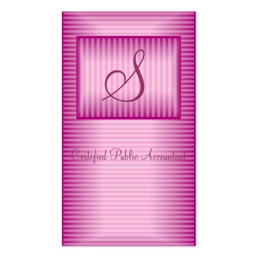 Pink Professional Profile Business Card Templates (front side)