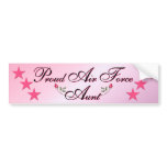 Pink & Proud Air Force Aunt Bumper Sticker