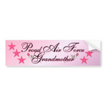 Pink & Proud Air Force Grandmother Bumper Sticker bumper stickers by ArmyMomCreations Pink & Proud Air Force Grandmother Bumper Sticker bumper stickers