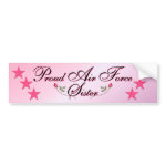 Pink & Proud Air Force Sister Bumper Sticker