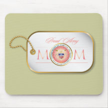 Pink Proud Army Mom Mouse Pads