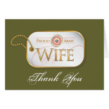 Pink Proud Army Wife Greeting Cards