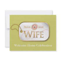 Pink Proud Army Wife invitations by styleincommand Pink Proud Army Wife invitations