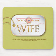 Pink Proud Army Wife Mousepad
