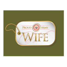 Pink Proud Army Wife Post Card