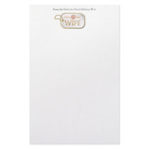 Pink Proud Army Wife stationery