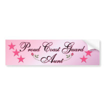 Pink & Proud Coast Guard Aunt Bumper Sticker bumper stickers by ArmyMomCreations Pink & Proud Coast Guard Aunt Bumper Sticker bumper stickers