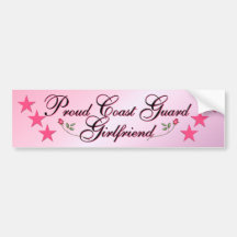 Pink & Proud Coast Guard Girlfriend Bumper Stickers