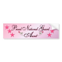 Pink & Proud National Guard Aunt Bumper Sticker