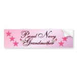 Pink & Proud Navy Grandmother Bumper Stickers