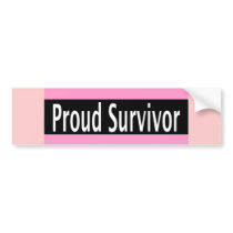 Pink Proud Survivor Merchandise Bumper Stickers