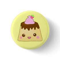 pink pudding cute! buttons by sugarcakesstore pink pudding cute! buttons