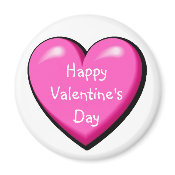 Pink Puffy Heart magnet