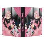Pink punk anime girl binders