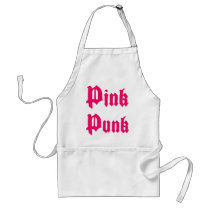 Pink Punk Apron - Pink Gothic Text aprons