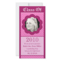 Pink Punk Cookie Cut Out Graduation Photo Card photocard