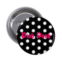 Pink Punk Polka Dot Button buttons